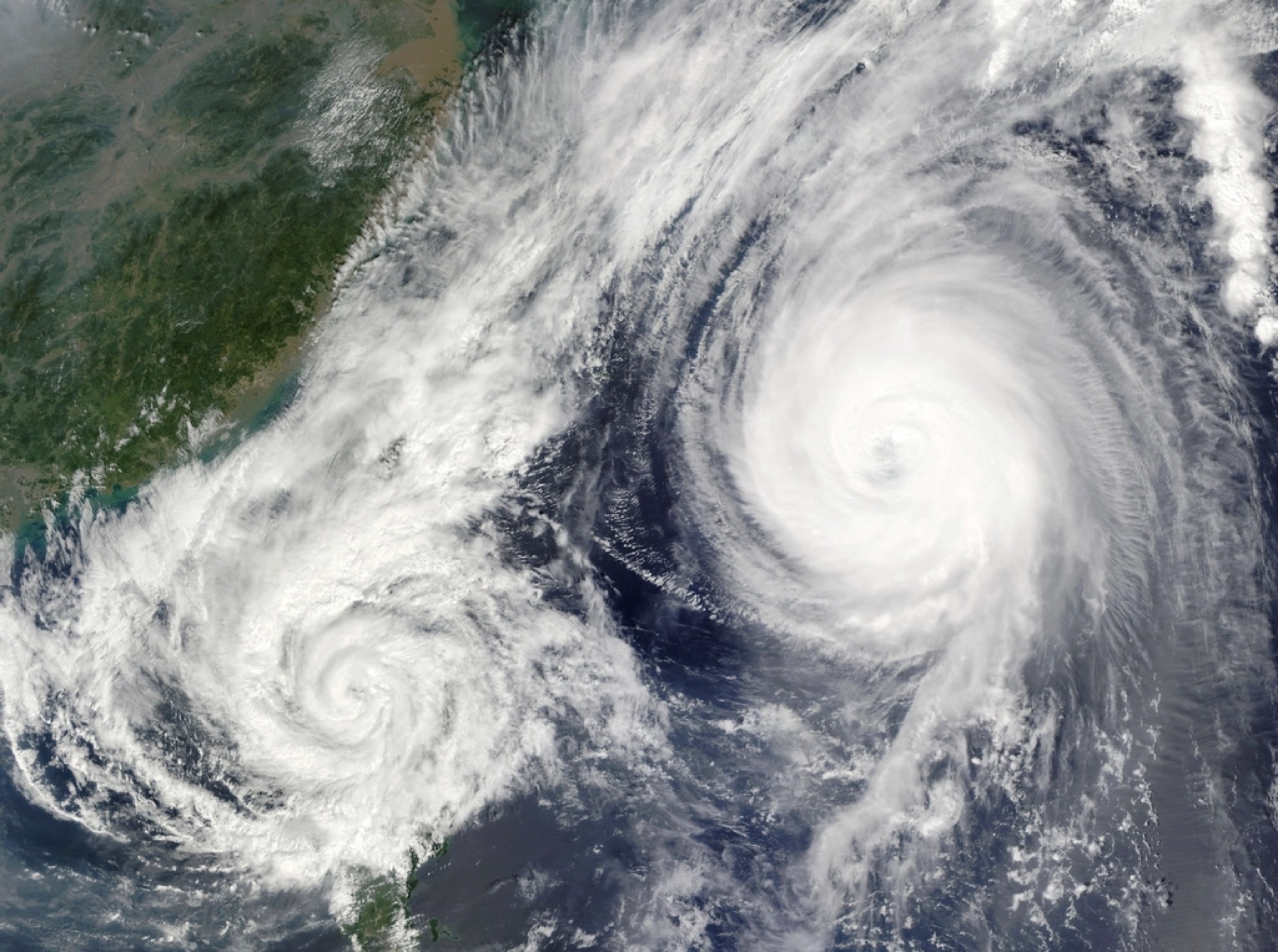 Satellite view storm