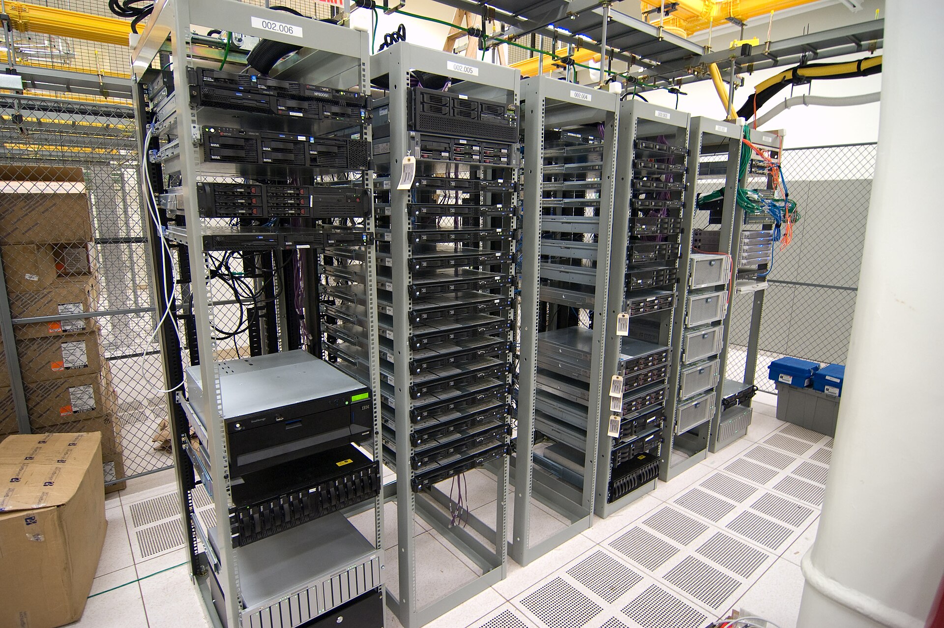 Half filled server racks