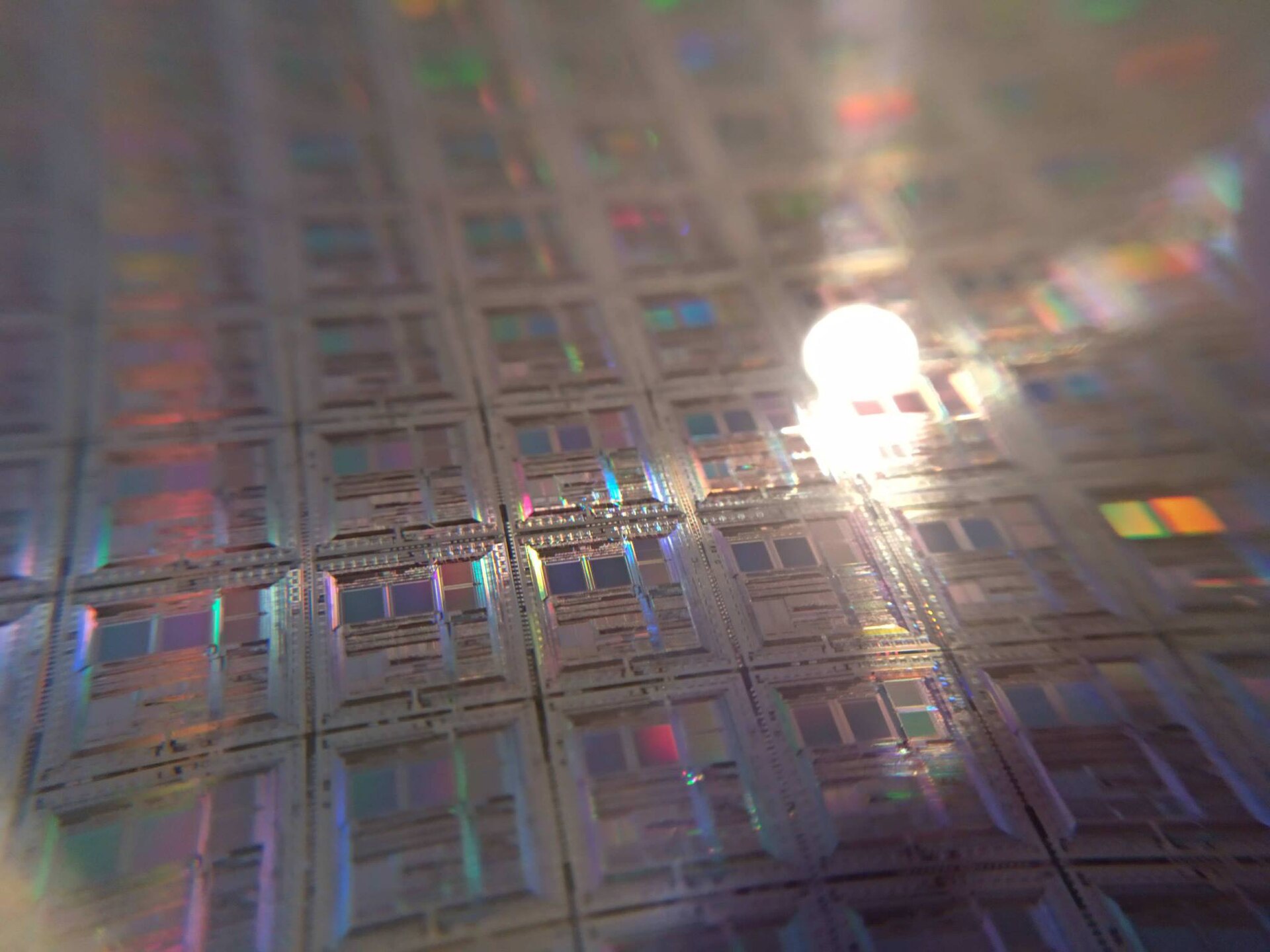 Silicon wafer close view