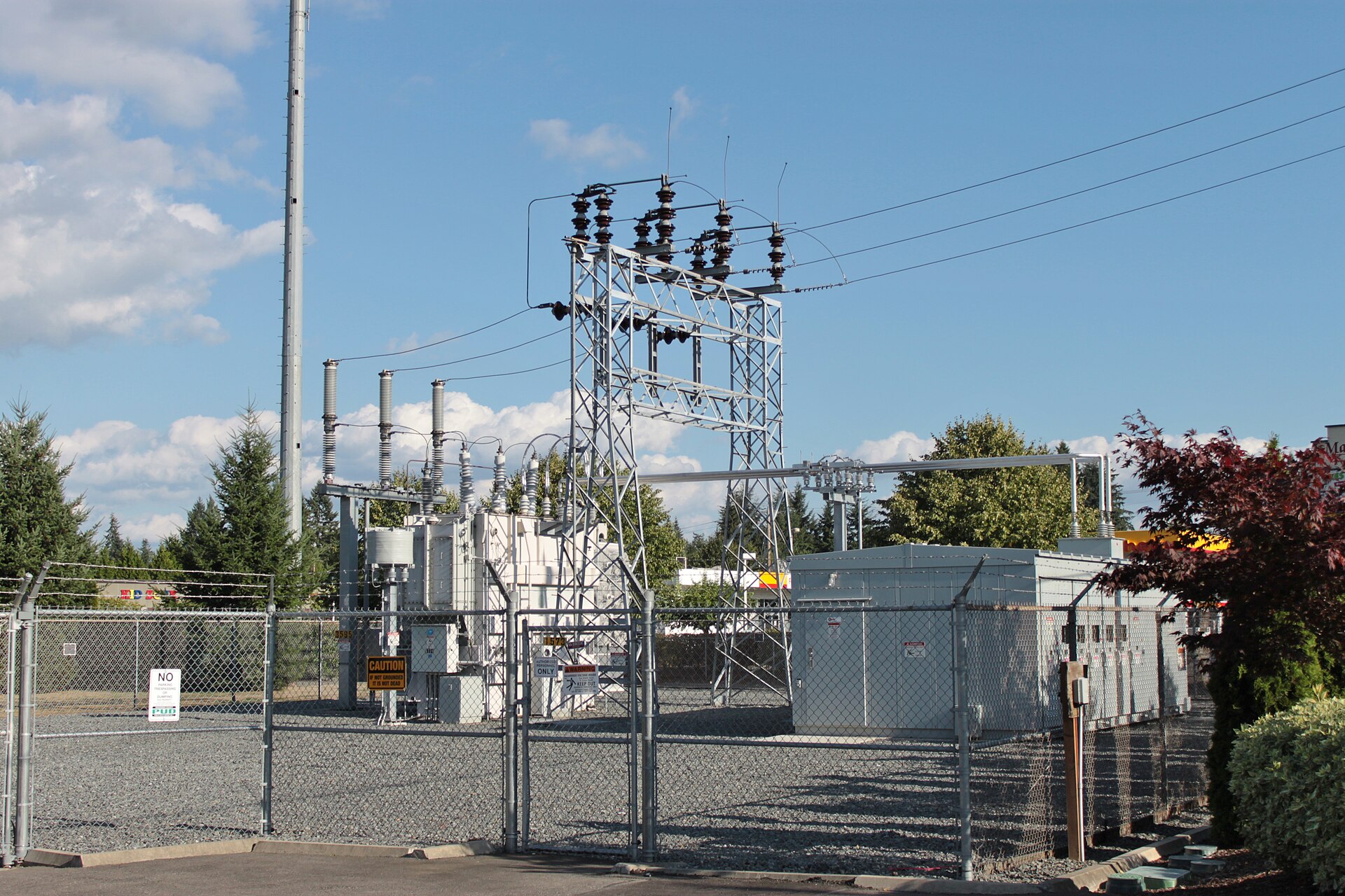 Power substation in Marysville, Washington
