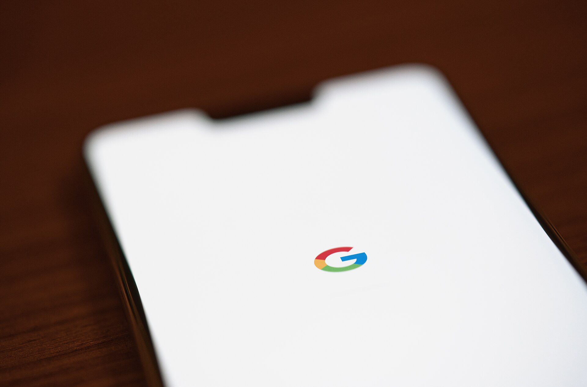 Google logo on a Pixel 3 XL Android phone