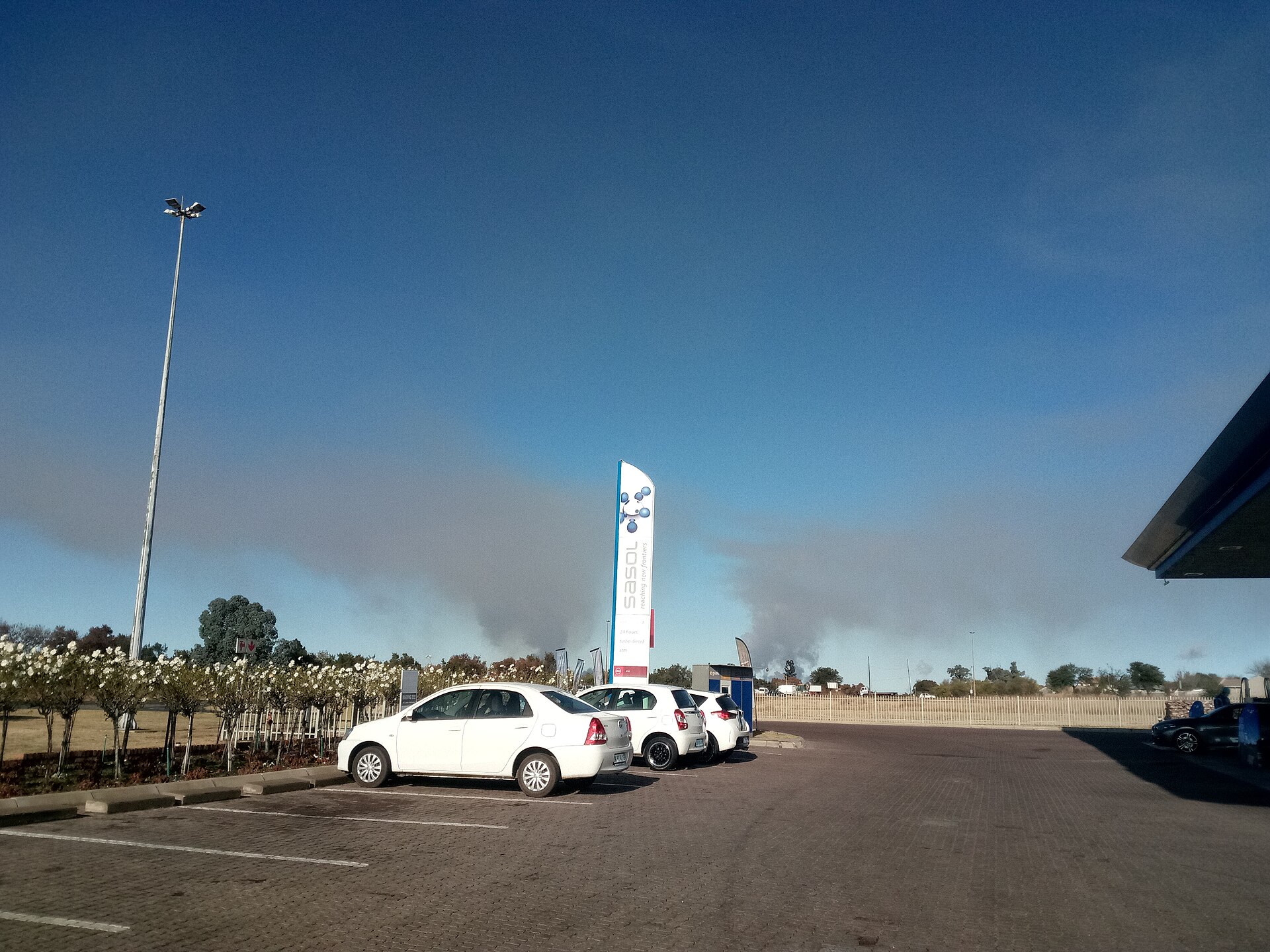 Sasol Secunda smokestack emissions on 15th of June 2022