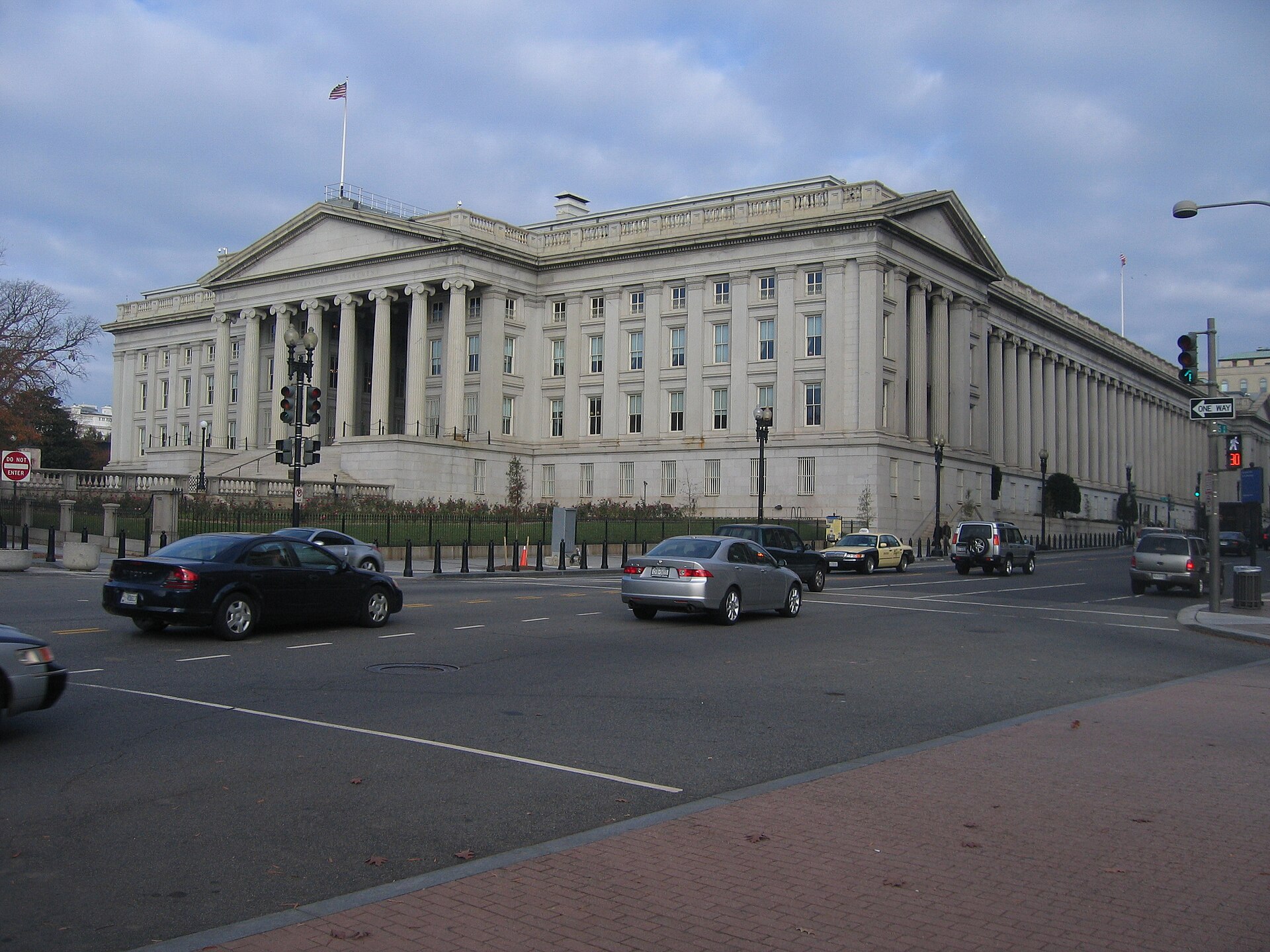 Treasury building in Washington DC